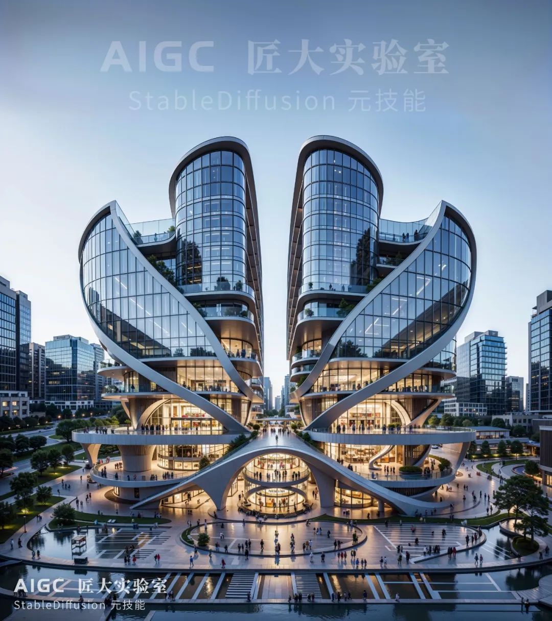 @  你见过这样的“华为国际总部”设计图吗？（AIGC建筑设计）