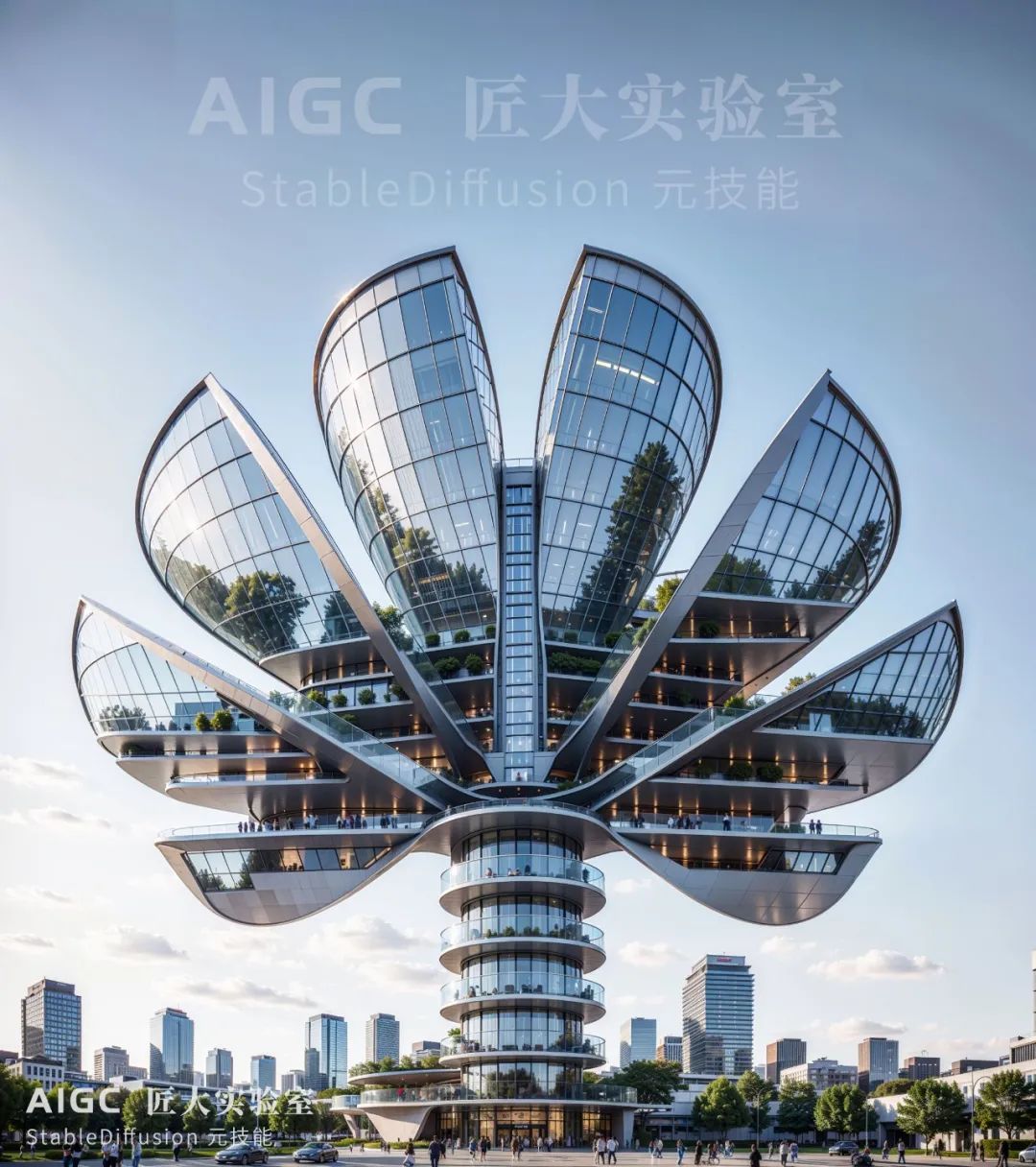 @  你见过这样的“华为国际总部”设计图吗？（AIGC建筑设计）