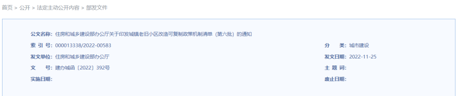 要闻 | 住建部印发城镇老旧小区改造可复制政策机制清单(第八批) 要闻 | 住建部印发城镇老旧小区改造可复制政策机制清单(第八批)