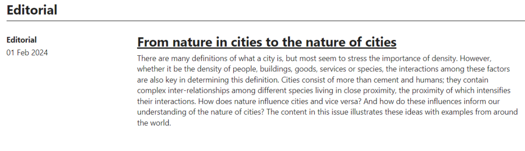 Nature Cities 2月最新一期上线,多篇文章精彩速览丨城市数据派 Nature Cities 2月最新一期上线,多篇文章精彩速览丨城市数据派