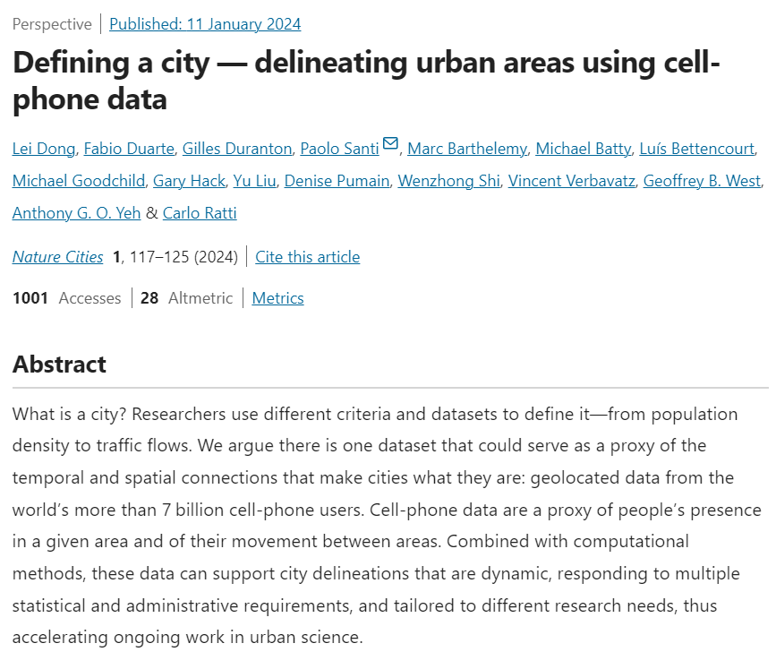 Nature Cities 2月最新一期上线,多篇文章精彩速览丨城市数据派 Nature Cities 2月最新一期上线,多篇文章精彩速览丨城市数据派