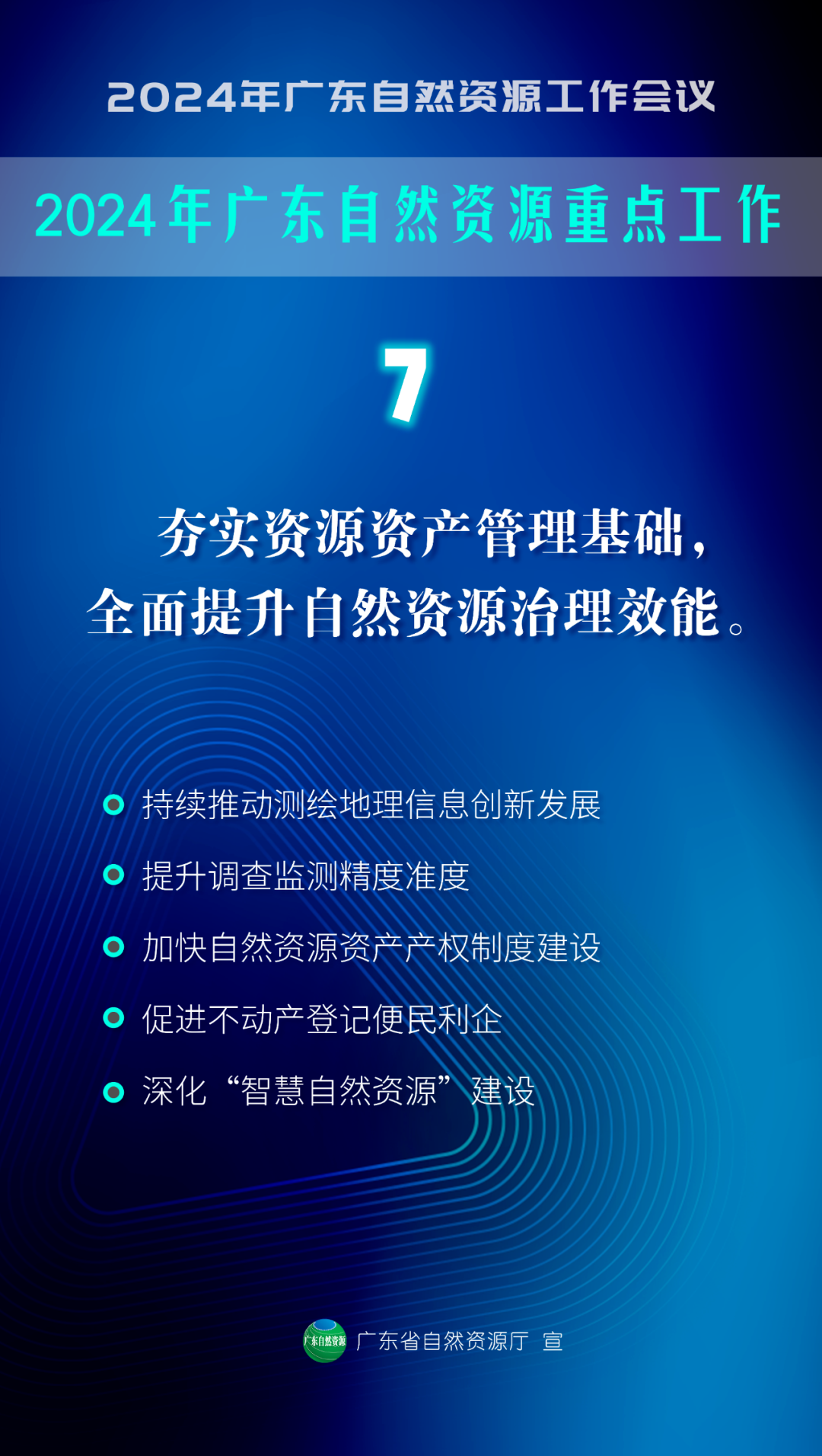2024年广东省自然资源工作会议明确7大重点工作