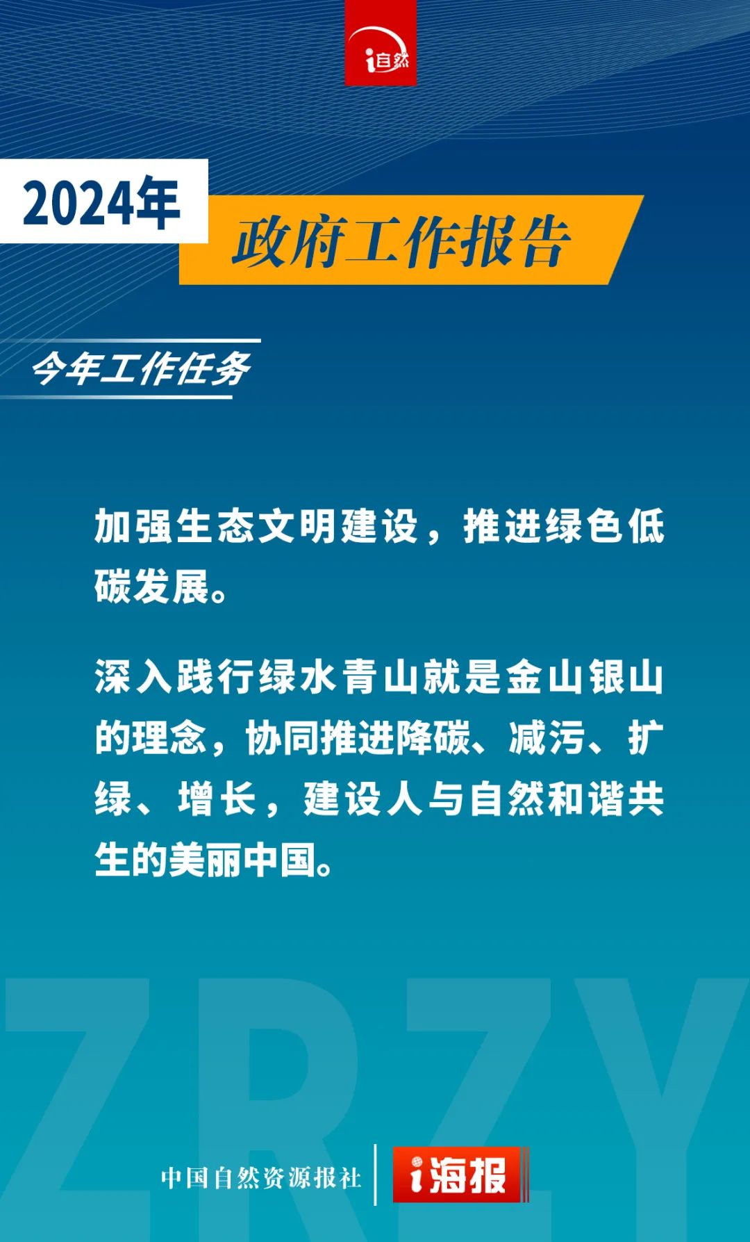 政府工作报告中的自然资源工作