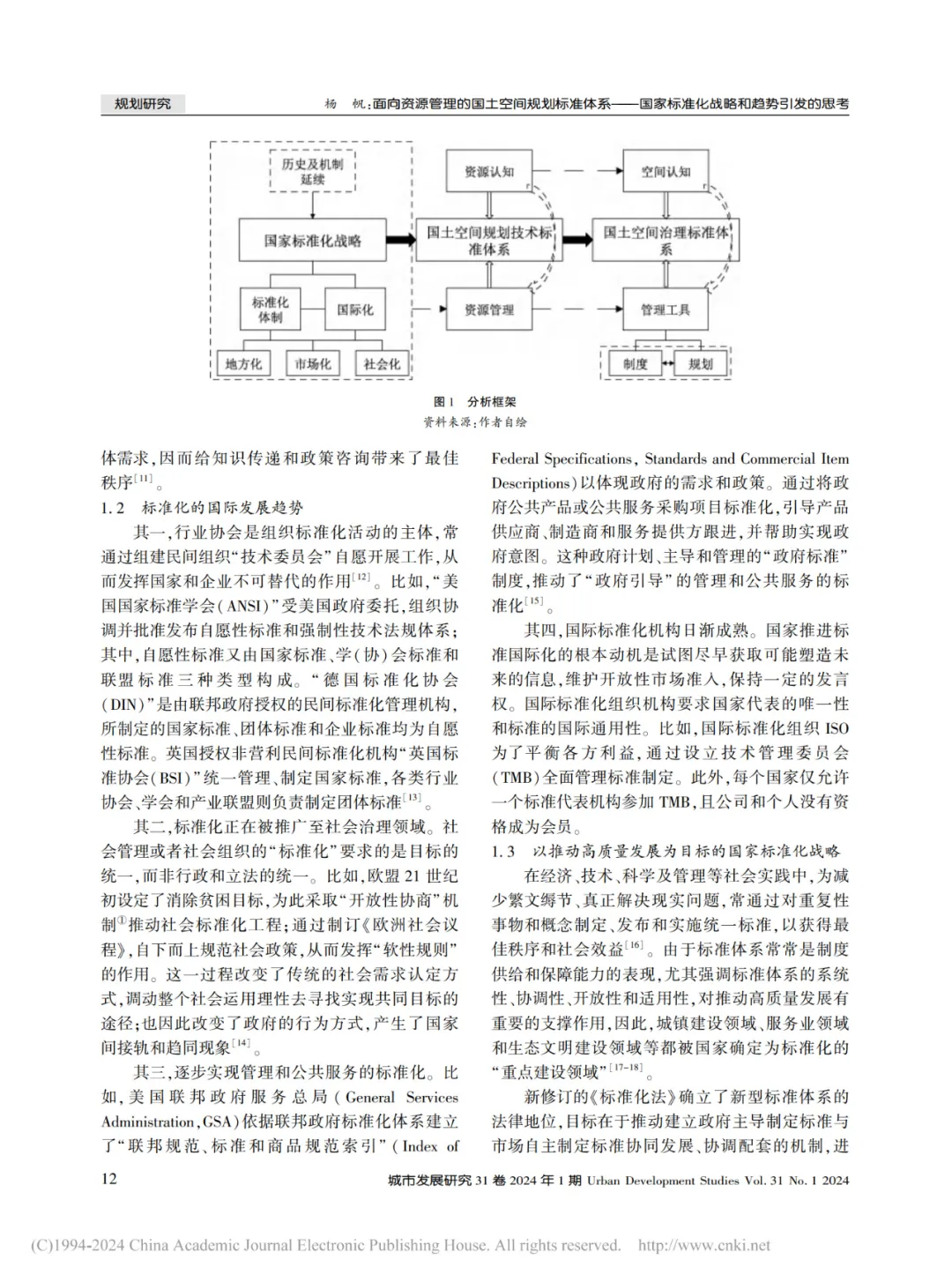 （续篇）面向资源管理的国土空间规划标准体系——国家标准化战略和趋势引发的思考