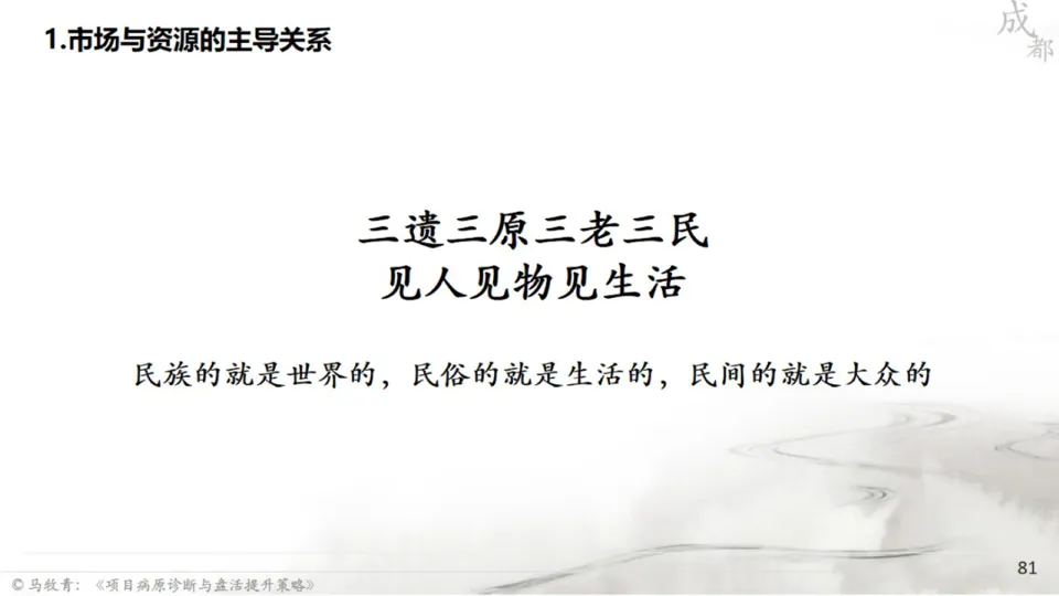 马牧青：项目成败得失与盘活提升策略