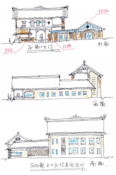 《手绘乡村》孙君作品——王公庄村委会