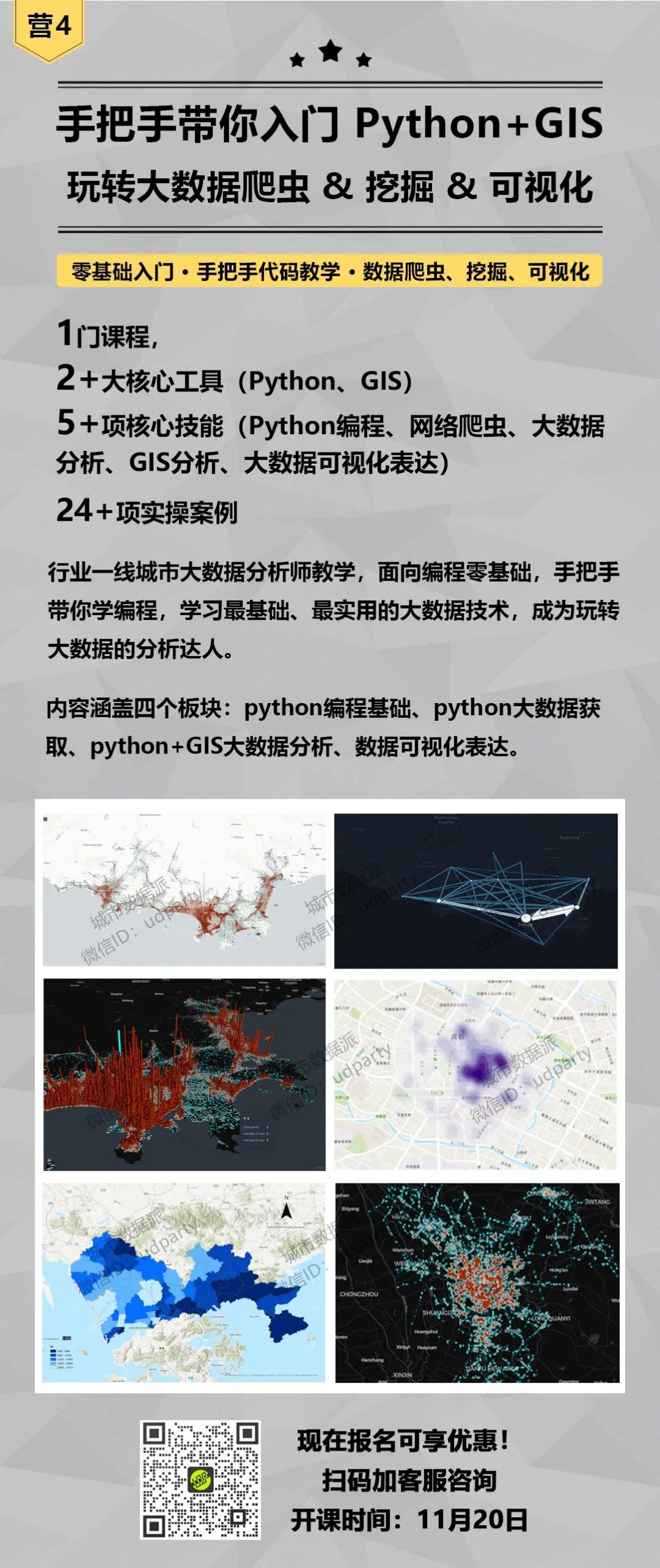 【数据精英年终大冲刺】8套城市定量分析主题精品课程上线，年终优惠多多！丨城市数据派